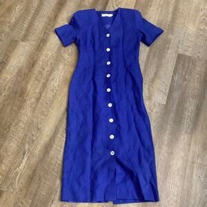 Elegant Blue Midi Dress